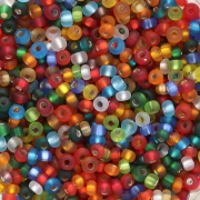 Perles rocailles Preciosa  9/0 2.5 mm - Mix Silver Lined Mat x20g