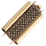 Fermoir Beadslide pour tissage de perles à clipser 24x14 mm - Doré Vieilli x1|raw }}