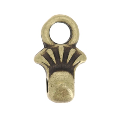Cymbal-Embout de finition pour perles Rocaille Miyuki 8/0 4x7mm Pilos - Bronze x1