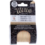 Fil de cuivre rond torsadé 1.29 mm semi dur - Doré anti-ternissement x7.3m