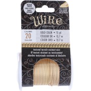 Fil de cuivre rond torsadé 0.81mm semi dur - Doré anti-ternissement x13.7m