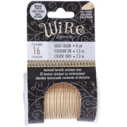 Fil de cuivre rond texturé 1.29 mm semi dur - Doré anti-ternissement x7.3m