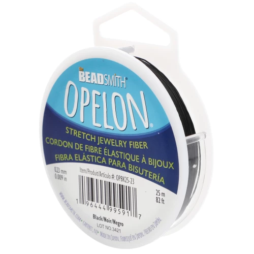 Fil en fibre élastique Opelon 0.23 mm - Noir x25m