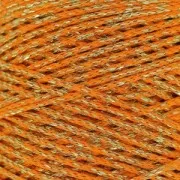 Fil synthétique poissé métallisé 1 mm Orange/Doré x 1 m