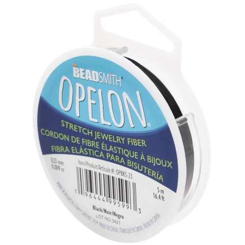 Fil en fibre élastique Opelon 0.23 mm - Noir x5m