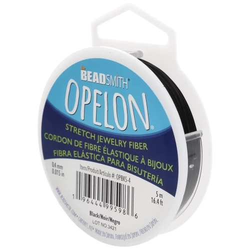 Fil en fibre élastique Opelon 0.4 mm - Noir x5m