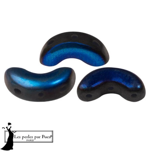Perles en verre Arcos® par Puca® 5x10 mm - Full Azzuro Mat x10g