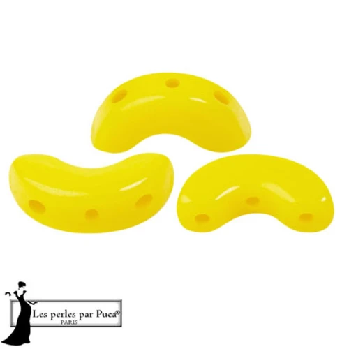 Perles en verre Arcos® par Puca® 5x10 mm - Opaque Jonquil x10g