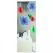 Lot de 3 médaillons en papier Paper Poetry 46-24-20 cm Multicolore