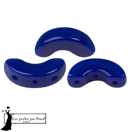 Perles en verre Arcos® par Puca® 5x10 mm - Opaque Sapphire x10g