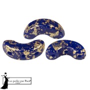 Perles en verre Arcos® par Puca® 5x10 mm - Opaque Sapphire Splash x10g|raw }}