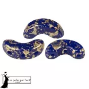 Perles en verre Arcos® par Puca® 5x10 mm - Opaque Sapphire Splash x10g