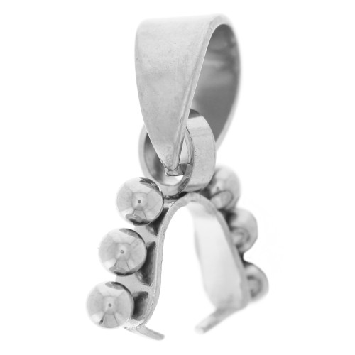 Attaches pendentifs 15 mm avec petites boules - Acier inoxydable 304 x1