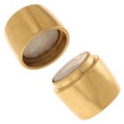 Fermoir aimanté pour cordon 10 mm - Acier inoxydable 316 Doré x1