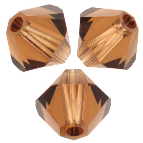 Toupies en cristal Swarovski 5328 4 mm - ReCreated  Smoked Topaz x50