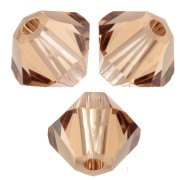 Toupies en cristal Swarovski 5328 4 mm - Reinvented Light Smoked Topaz x50|raw }}