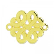 Intercalaire motif celte 2 anneaux 17 mm Doré à l'or fin x1