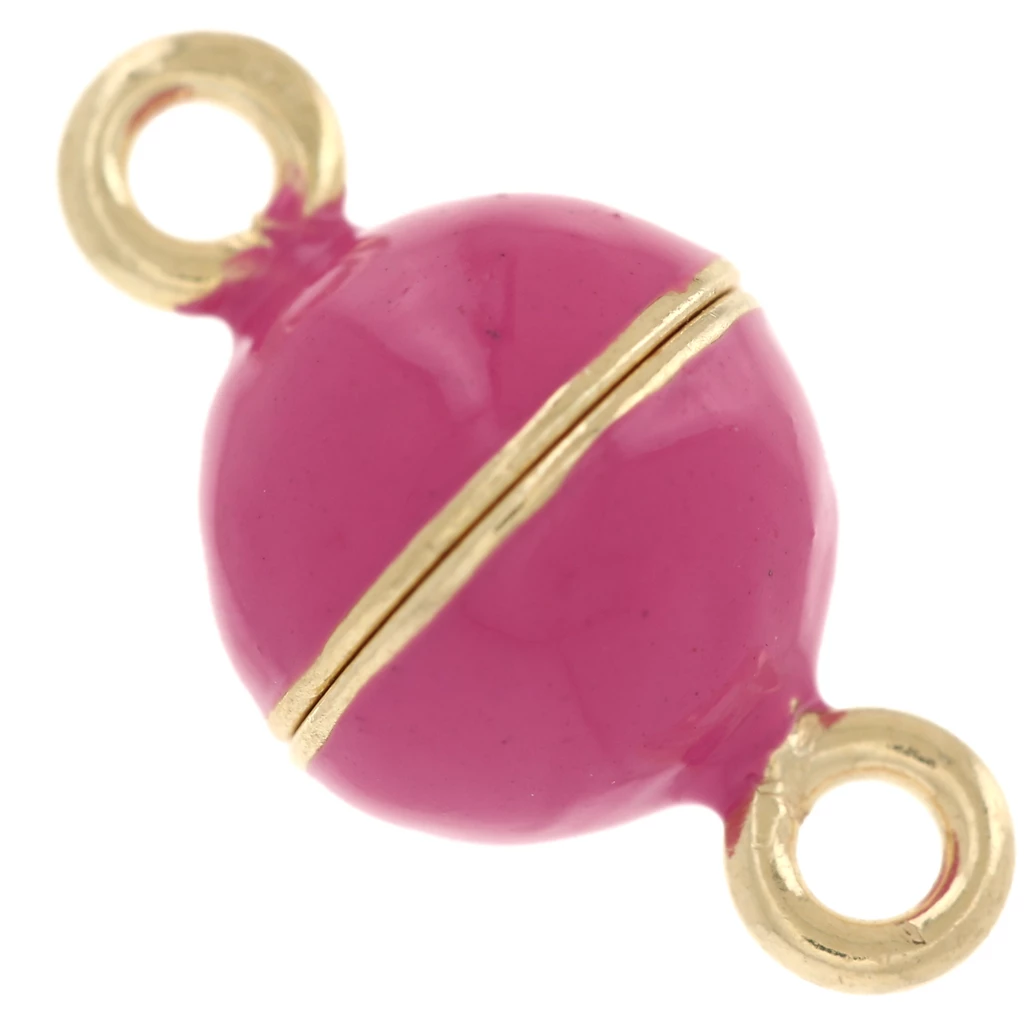 10 Fermoirs Magnétiques Ronds Argentés - 15 X 5 Mm - Pour Bijoux Ou Accessoires - Marque Preciosa - Neuf