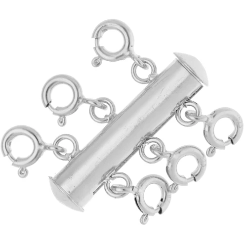 Fermoir aimanté coulissant 3 rangs 23 mm avec fermoirs - Argent 925 x1