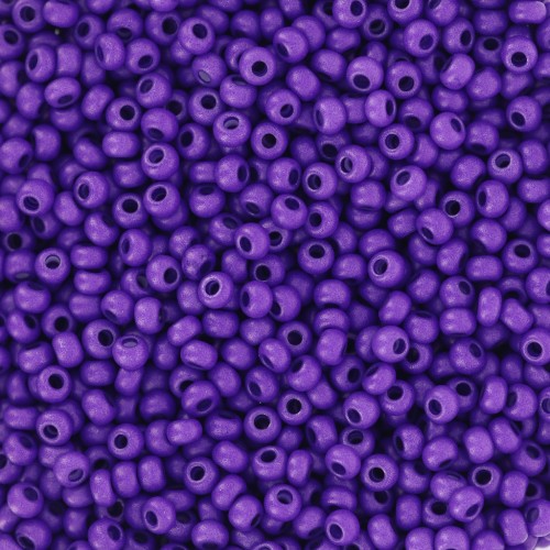 Perles rocailles Preciosa 11/0 2 mm - Terra Intensive - Violet Mat x20g