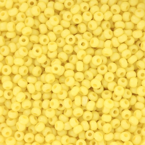 Perles rocailles Preciosa 11/0 2 mm - Terra Intensive - Yellow Mat x20g
