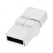 Fermoir aimanté 26x12 mm pour lacet 10 mm Placage Argent fin vieilli x1|raw }}