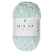 Laine chenille Ricorumi Nilli Nilli par Rico Design Amigurumi - Bleu glacé 015 x25g