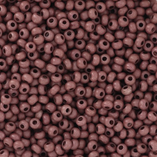 Perles rocailles Preciosa 11/0 2 mm - Terra Intensive - Dark Brown Mat x20g