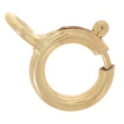 Fermoir à ressort 5 mm avec anneau fermé - Gold filled (or laminé)  x1