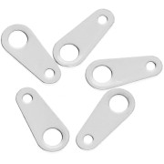 Attaches ovales 8x3.5 mm - Placage Argent fin x10
