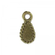 Breloques gouttes 11.5 mm bronze x4|raw }}