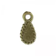 Breloques gouttes 11.5 mm bronze x4