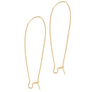 Boucles d'oreilles crochets dormeuses 48 mm - Doré x2|raw }}