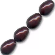Perles poires nacrées PureCrystal 5821 11x8 mm Maroon Pearl x5
