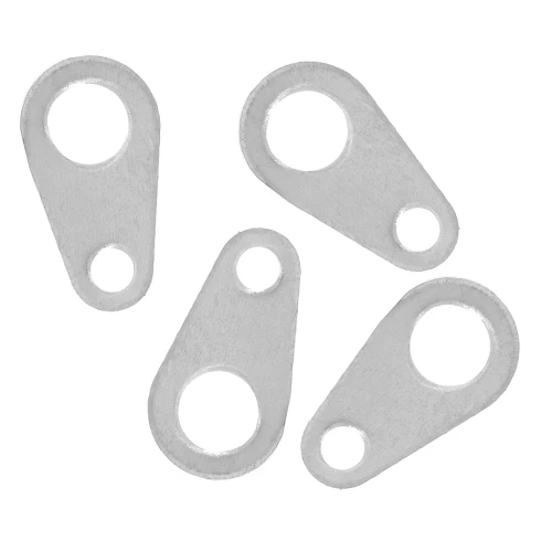 Attaches ovales 6x3 mm pour fermoir - Argenté x10