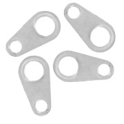 Attaches ovales 9x5 mm pour fermoir - Argenté x10
