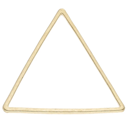 Anneau de montage et tissage triangle 17x20 mm - Doré x1