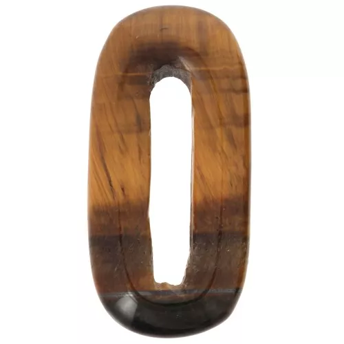 Pendentif ovale 30x15 mm en pierre gemme - Oeil de Tigre x1