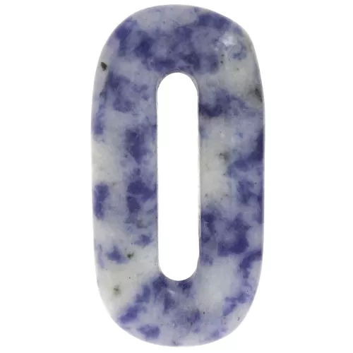 Pendentif ovale 30x15 mm en pierre gemme - Sodalite x1