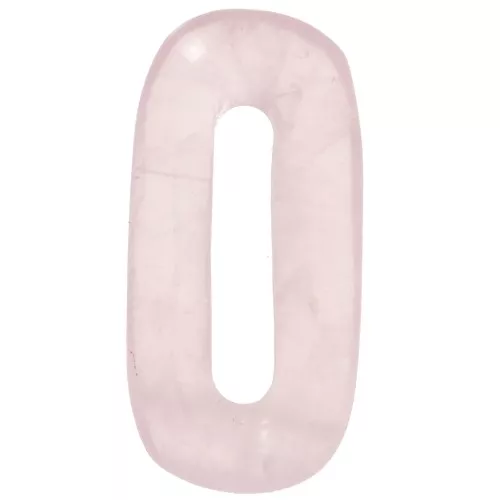 Pendentif ovale 30x15 mm en pierre gemme - Quartz Rose x1