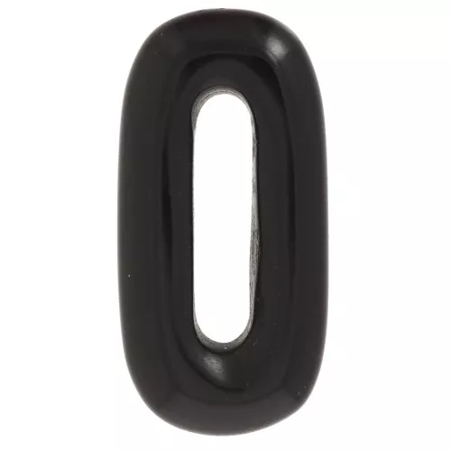 Pendentif ovale 30x15 mm en pierre gemme - Obsidienne noire x1
