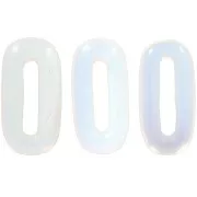 Pendentif ovale 30x15 mm en imitation pierre gemme - Opalite x1
