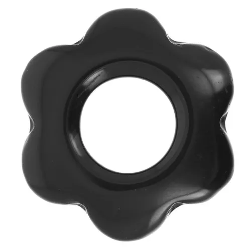 Pendentif fleur 20 mm en pierre gemme - Agate noire x1