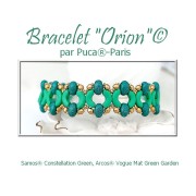 Perles en verre Samos® par Puca® 5x7 mm - Vogue Green Garden Mat x10g