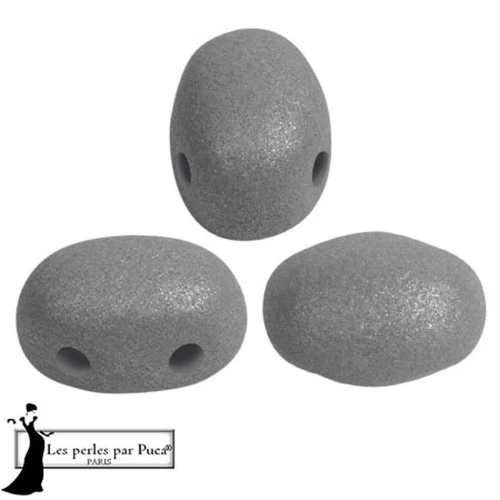 Perles en verre Samos® par Puca® 5x7 mm - Vogue Grey Medium Mat x10g