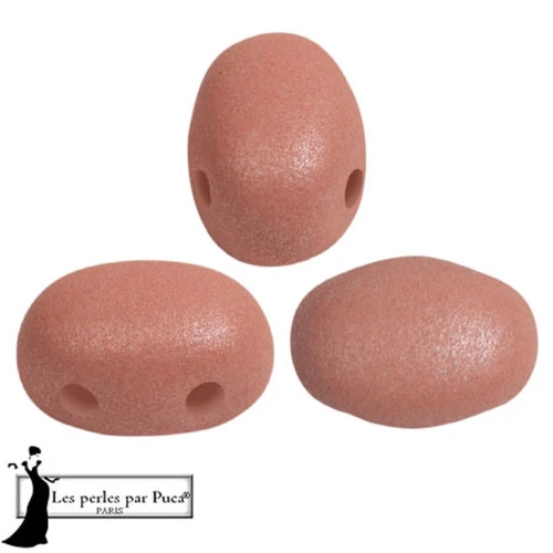 Perles en verre Samos® par Puca® 5x7 mm - Vogue Light Terracotta Mat x10g
