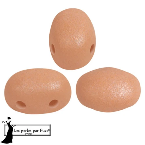 Perles en verre Samos® par Puca® 5x7 mm - Vogue Orange Peach Mat x10g