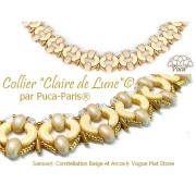 Perles en verre Samos® par Puca® 5x7 mm - Vogue Stone Mat x10g