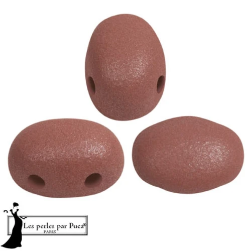 Perles en verre Samos® par Puca® 5x7 mm - Vogue Terracotta Mat x10g