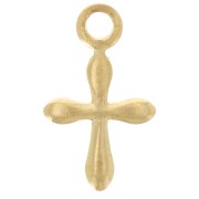 Breloque croix 11x6.5 mm pour la création de bijoux fantaisie - Doré x6|raw }}